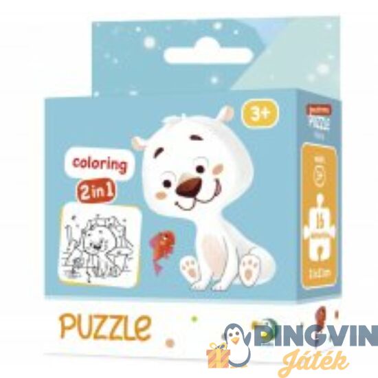 Dodo - Maci kétoldalú puzzle 16db-os
