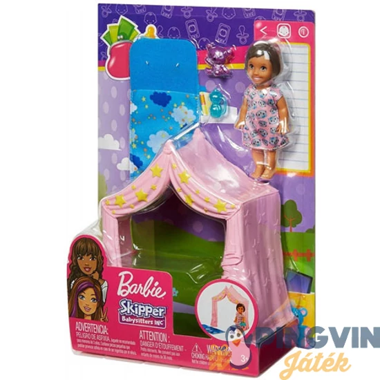 Mattel - Barbie Bébiszitter játszósátor szett kiegészítőkkel (FXG94/FXG97)