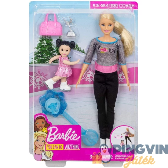 Barbie Edző karrier- korcsolyás szett - Mattel