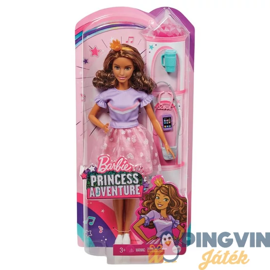 Mattel - Barbie Princess Adventure baba lila ruhás (GML68/GML69)