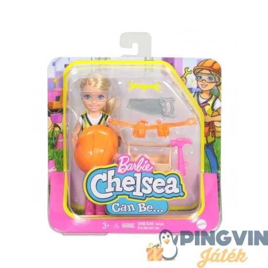 Barbie - Chelsea baba - can be...építkezős lány baba szett GTN87 - Mattel
