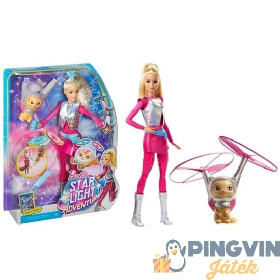 Barbie: Csillagok között: Barbie baba lebegő cicussal DWD24 - Mattel