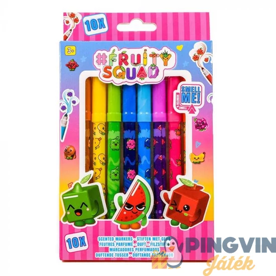 Canenco - Fruitysquad Illatos Hosszú Filctollak, 10 Db (FS60351)