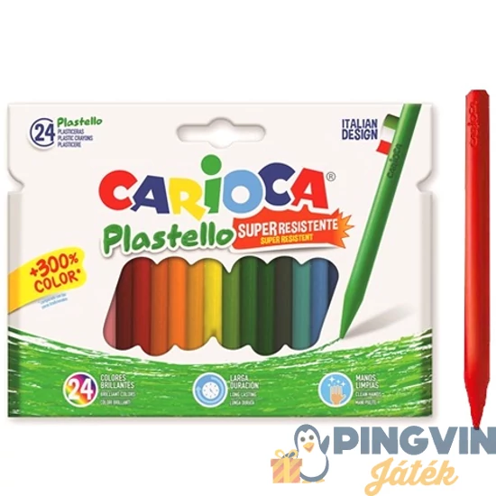 Carioca - Plastello zsírkréta szett tartós színekkel 24db-os (42880)