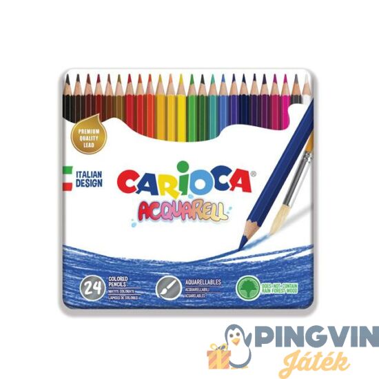 Carioca - Acquarell színesceruza 24db-os fém dobozos (42860)