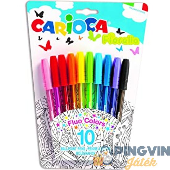 Carioca - Fiorella színes golyóstoll 10db-os (42775)