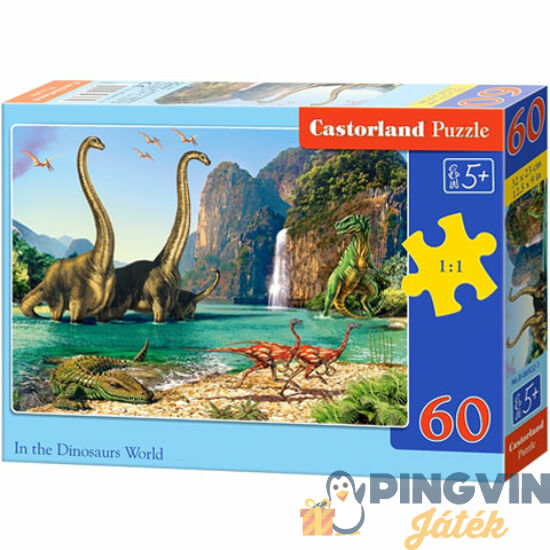 Castorland - 60 Puzzle - In the Dinosaurs World (B-06922-1)