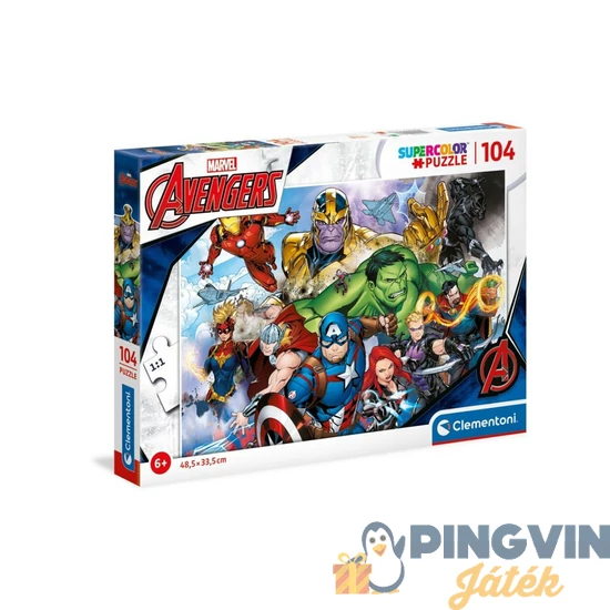 Clementoni puzzle - 104db-os SuperColor_ Marvel_ Avangers CL25718