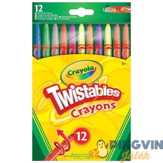 Crayola - 12db Csavarozható zsírkréta