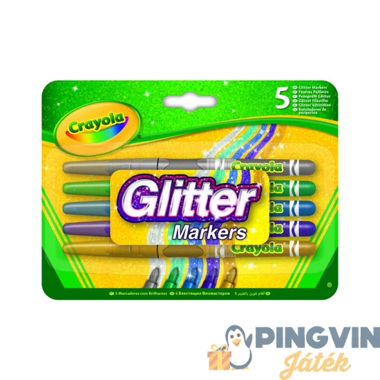 Crayola Csillámos filctollak 5 db-os