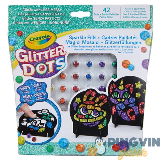 Crayola - Glitteres Dekorgyöngyök - kreatív mozaikkép szett (04-0801)