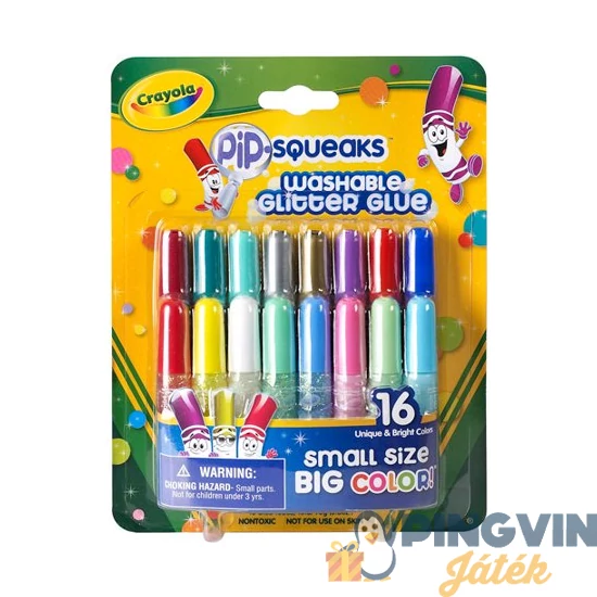 Crayola Mini csillámos ragasztó 16db - M&H Kft (69-4200)