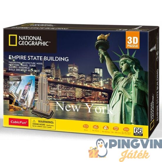 CubicFun - National Geographic 3D puzzle, New York 66db-os (DS0977)