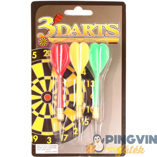 Darts fémhegyű dobónyíl 3 darabos készlet