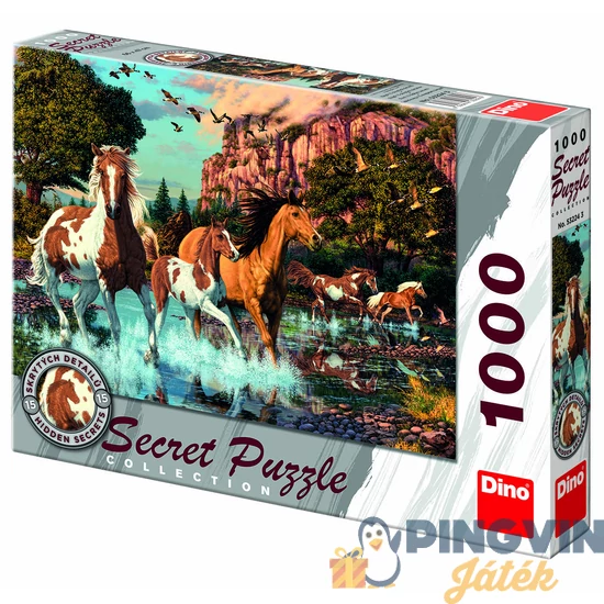 Dino Toys - Lovak 1000 darabos titkos puzzle