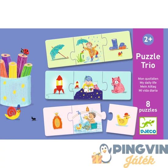 Djeco - Párosító puzzle  Mi kell hozzá 24 db-os My daily life 8253