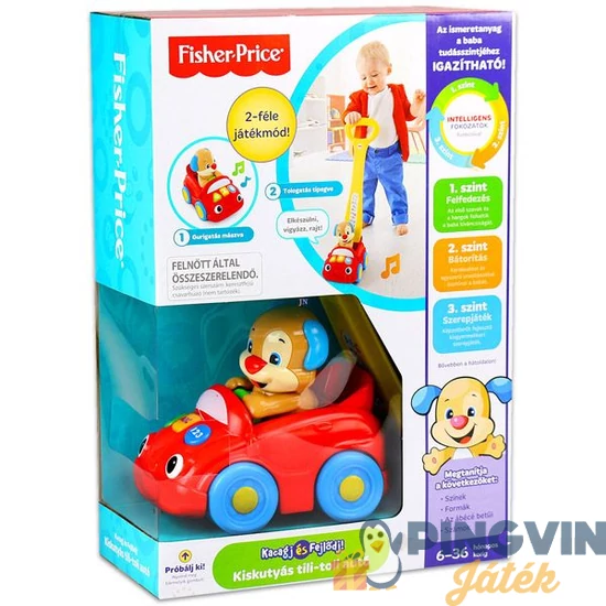 Fisher Price: Kiskutyás tili-toli autó DLK65 - Mattel