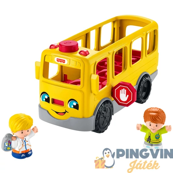 Fisher Price - Little People Vidám Iskolabusz 30cm-es GXR97 - Mattel