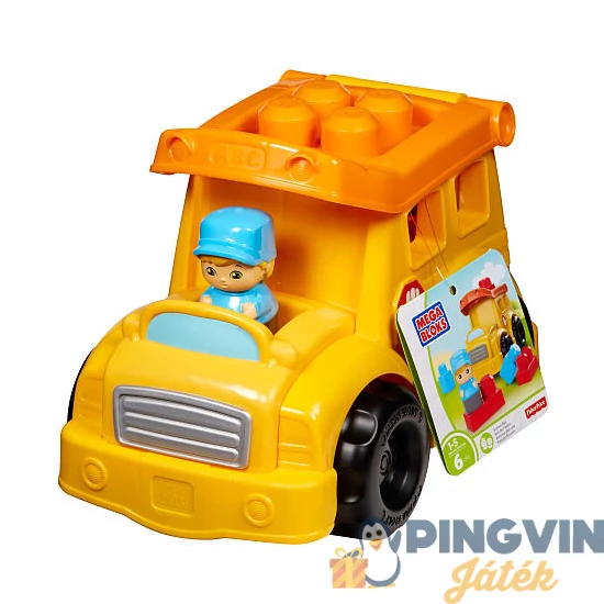 Fisher Price - Mega bloks kisautók - Iskolabusz 25cm-es DYT59 - Mattel