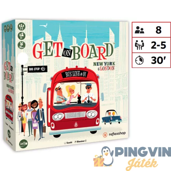 Get on Board New york & London társasjáték IEGOBRS