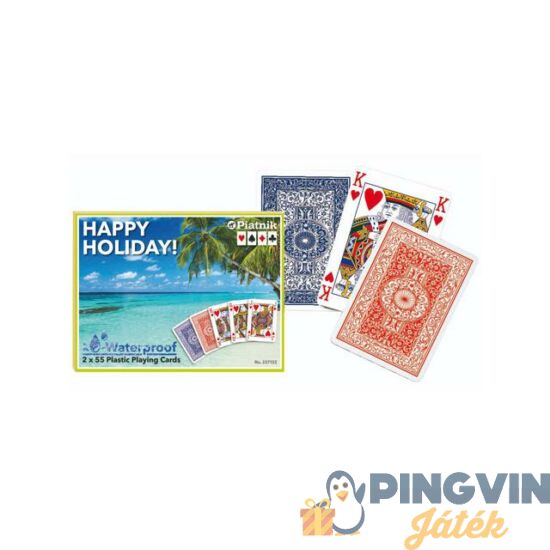 Piatnik - Happy Holiday plasztik Römi kártya 2X55 lap (237133)