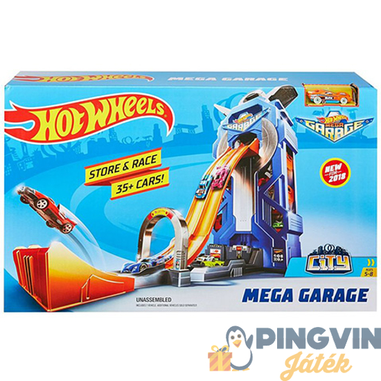 Hot Wheels: City Huge Jump Mega garázs játékszett - Mattel