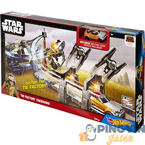Hot Wheels: Star Wars karakter kisautó pálya - The Factory takedown CLM24 - Mattel