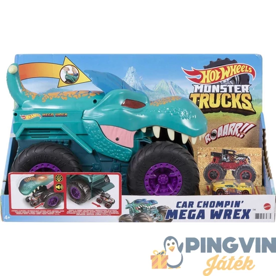 Hot Wheels - Monster Truck autófaló, Mega Wrex GYL13 - Mattel