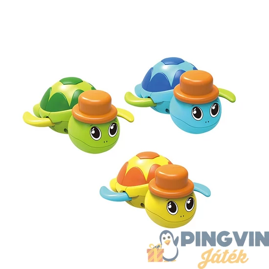 Huanger - Fürdőjáték felhúzós teknős - sárga 12cm HE8027