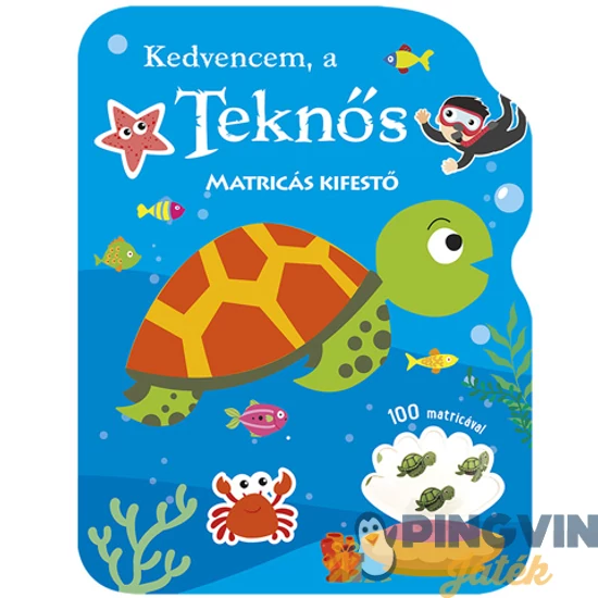 Kedvenceim a teknős matricás kifestő
