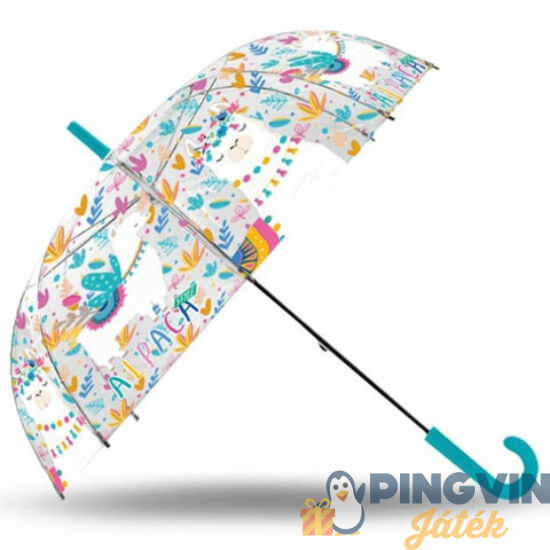 Láma átlátszó harang alakú manuális esernyő - Kids Euroswan