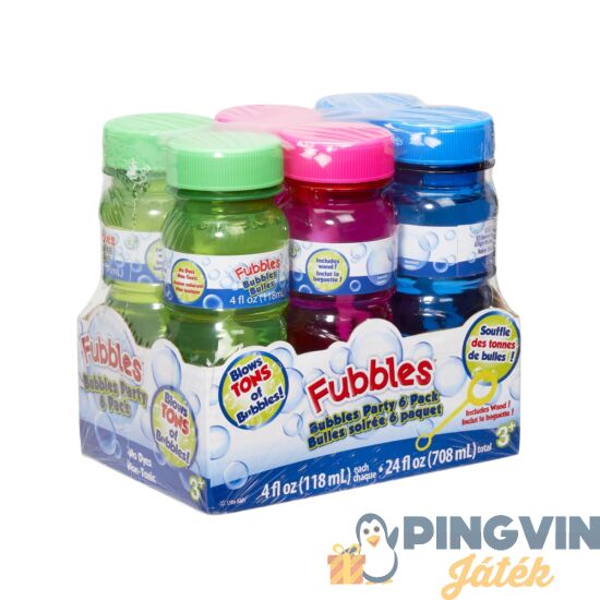 Fubbles - Little Kids: Party Buborékfújó Készlet 6X118 Ml (99107N)