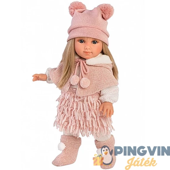Llorens: Elena 35cm-es baba rózsaszín ruhában