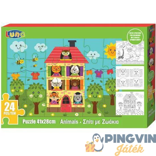 Luna - 24 Puzzle Építkezés + 3 színezhető poszter (000621589)