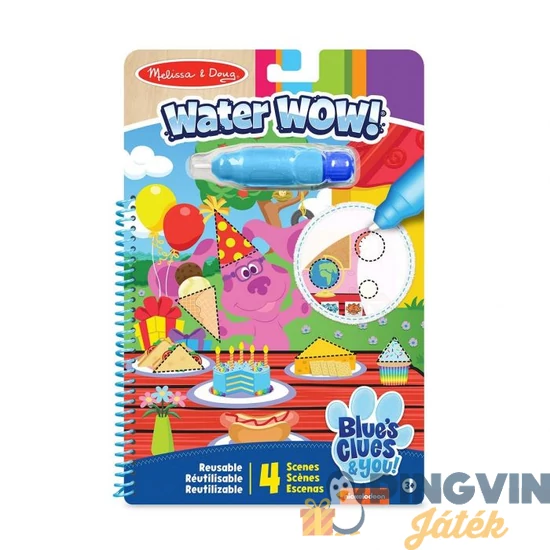 Melissa&Doug - Kreatív játék, rajzolás vízzel, Azúrkék nyomok és Te, formák 33002