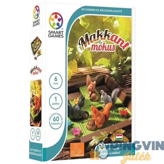 Smart Games - Makkant Mókus egyszemélyes kézségfejlesztő játék (SG425)
