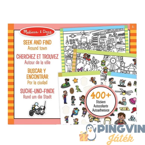 Melissa&Doug - Kreatív Játék, Keresd Meg, Matrica Készlet (40150)