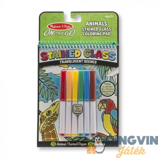 Melissa&Doug állatos ólomüveg színező