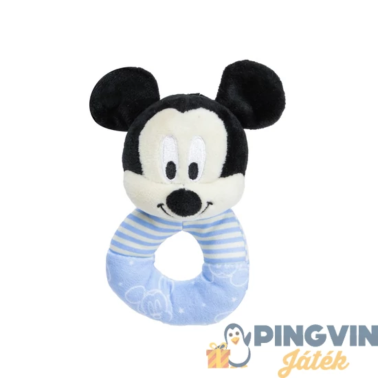 Mickey egér plüss csörgő bébijáték - 16 cm