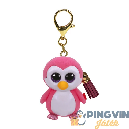Mini Boos clip műanyag figura Glider - rózsaszín pingvin 5 cm-es TY25072