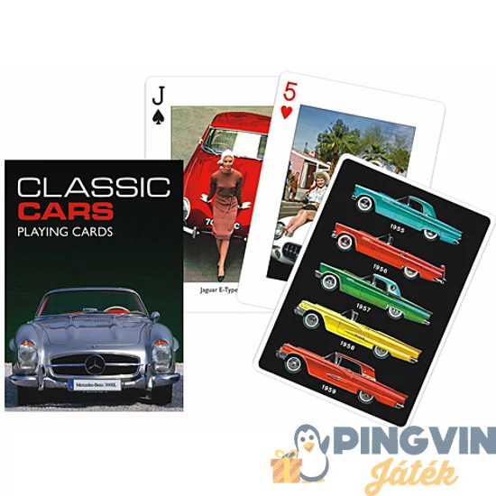 Piatnik - Classic Cars 1x55 lapos römikártya (165016)