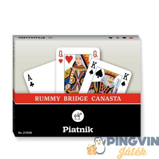 Piatnik - Standard 2x55 lapos römi kártxa - rummy, bridge, canasta (217838)