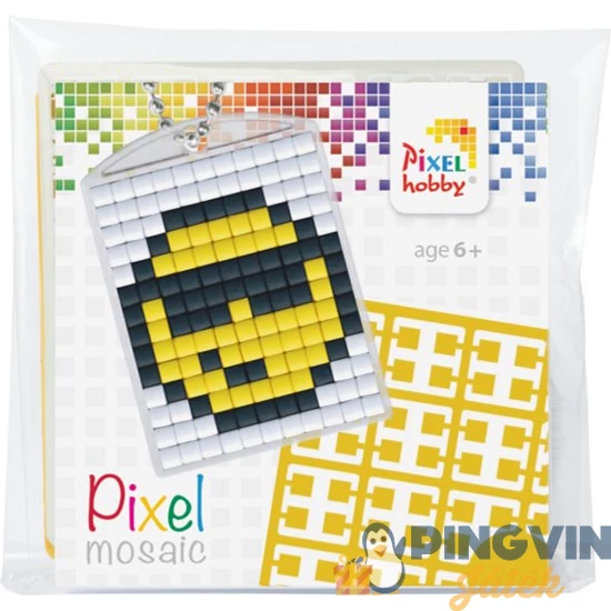 Pixel mini Smiley kulcstartó-alaplap+3 szín 23022 - Pixelhobby