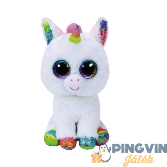 Plüss Beanie Boos Pixy 24 cm-es fehér unikornis