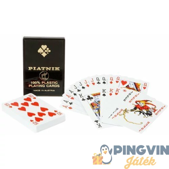 Piatnik - 100% Plasztik römi kártya 1x55lap (136429)