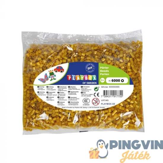 Playbox - Gyöngy Utántöltő, 5000 Db, Arany (2456364)