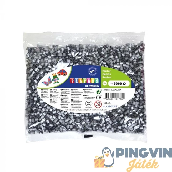 Playbox - Gyöngy Utántöltő, 5000 Db, Ezüst (2456365)