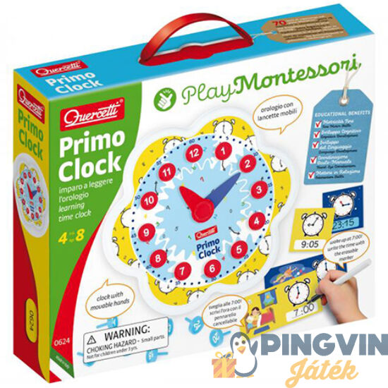 Quercetti - Montessori Primo Clock oktató játék (0624)