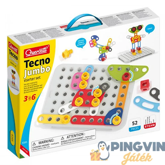 Quercetti - Tecno Jumbo kezdő építőkészlet 52db (6165)