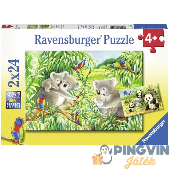 Ravensburger - Koalák és pandák 2 x 24 darabos puzzle